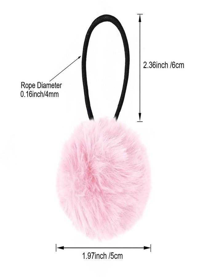 بلو زو مجموعة بلو زوو المكونة من 16 قطعة من ربطات الشعر المزينة بكرات بوم بوم كبيرة ورقيقة للنساء والفتيات والمراهقات والأطفال، ربطات شعر سميكة ومرنة للغاية لا تسبب أي ضرر أو شد للشعر، 16 لونًا، حبال بقطر 1.5 بوصة - Image 2